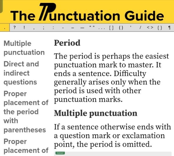 The Punctuation a Best Website for Copywriters  to learn grammar
