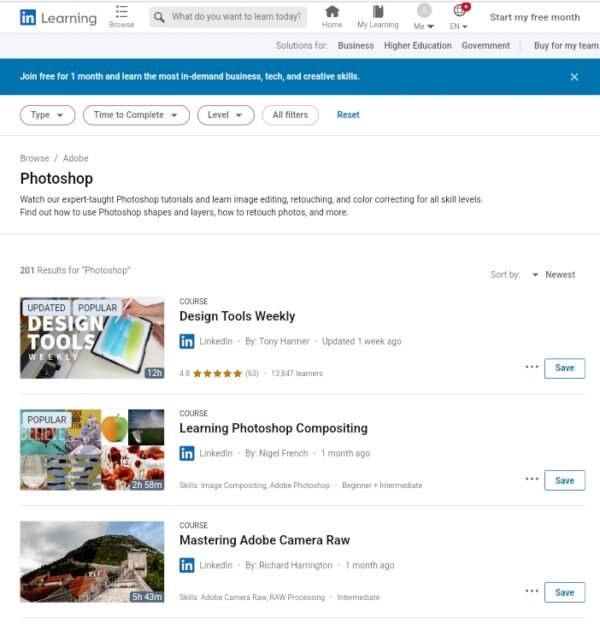 photoshop courses on LinkedIn Learning