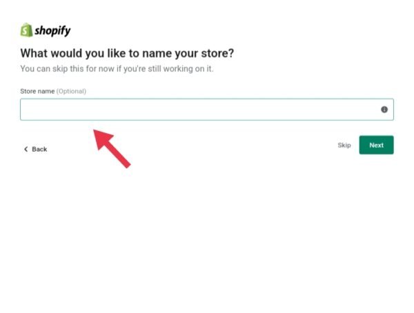 add name of your Shopify Store