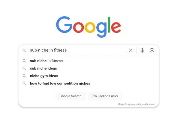 search sub niche on Google 