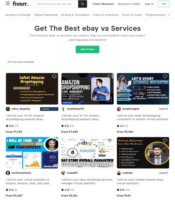 virtual assistants on Fiverr to make money on ebay without selling anything 